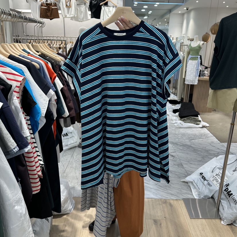 REVE-L韓國直郵實拍女裝新品時尚26夏季休閑人氣推薦T恤REVE-LT恤圖色1