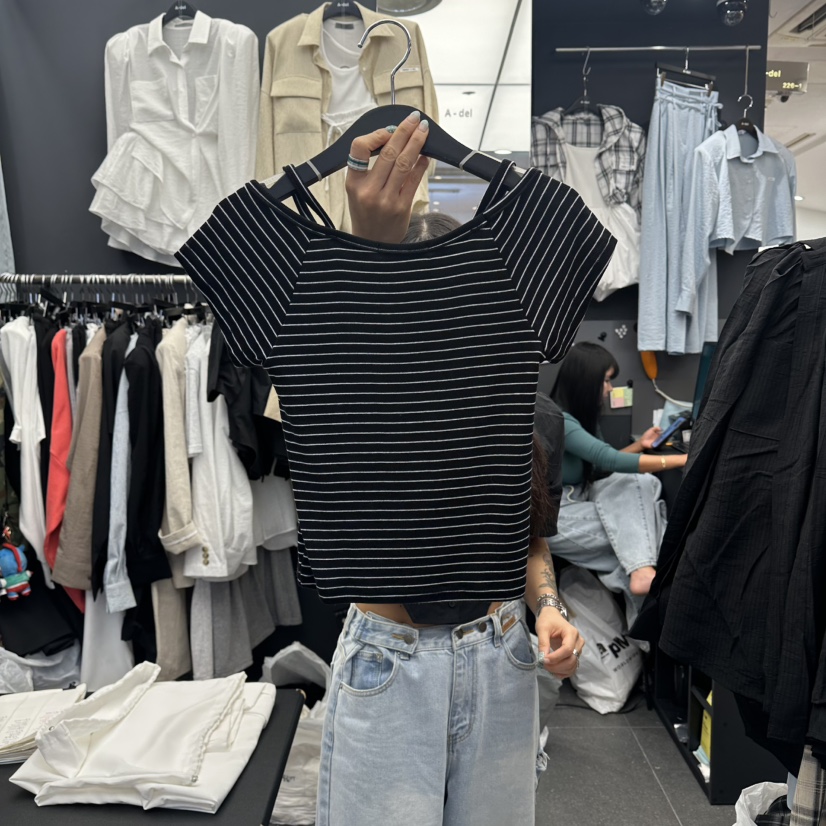 A-DEL韓國東大門代購女士新品人氣推薦時尚26夏季T恤露肩A-DELT恤