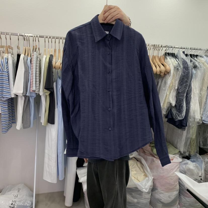 LELEN韓國代購女士新款26夏季人氣職業推薦襯衫蕾絲衫亞麻LELEN襯衫/蕾絲衫圖色2