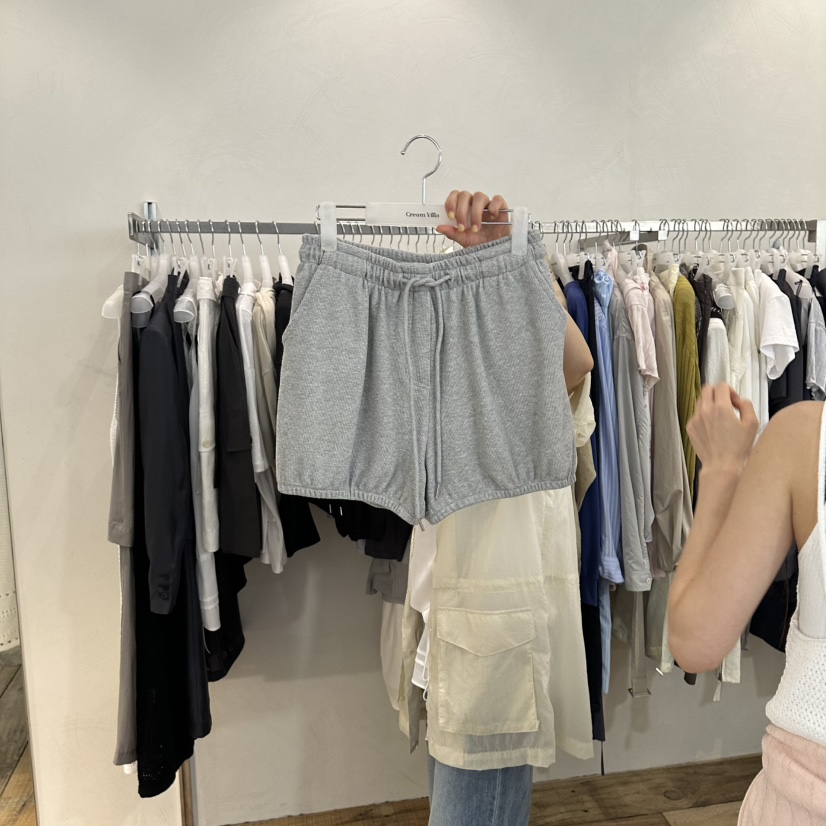 CREAM VILLA韓國東大門直郵女裝新品職業短褲華夫格CREAMVILLA短褲圖色1