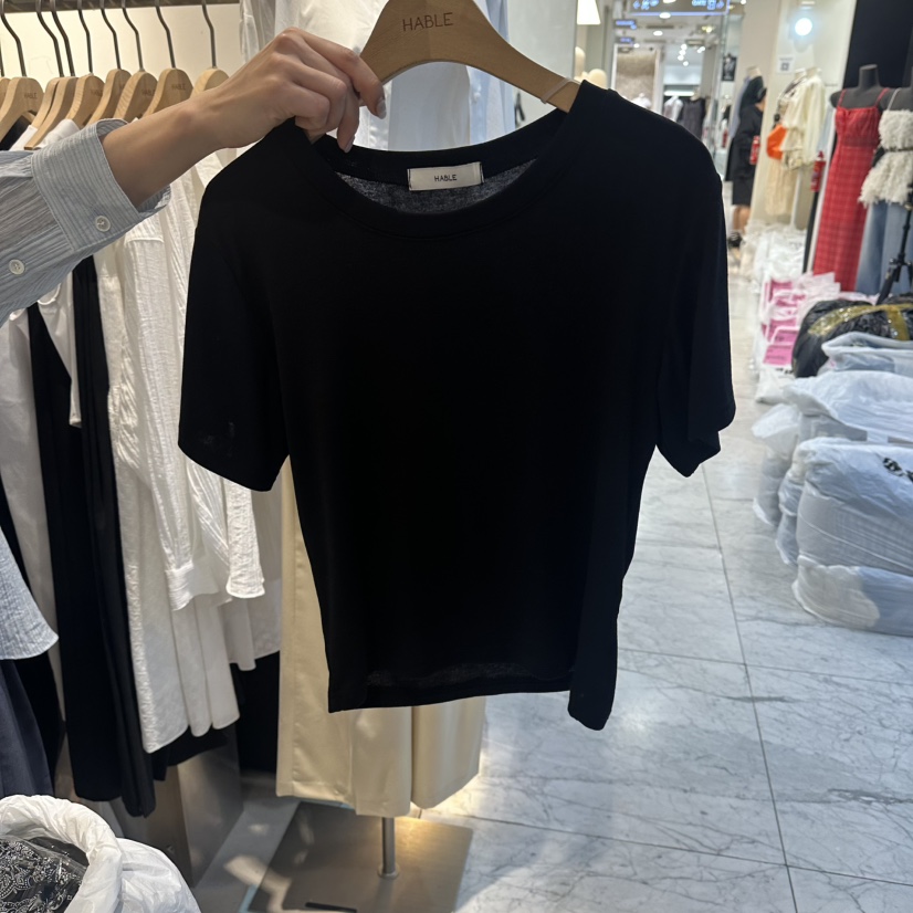 HABLE東大門實拍韓國女裝新品26夏季熱賣職業時尚推薦T恤HABLET恤圖色5
