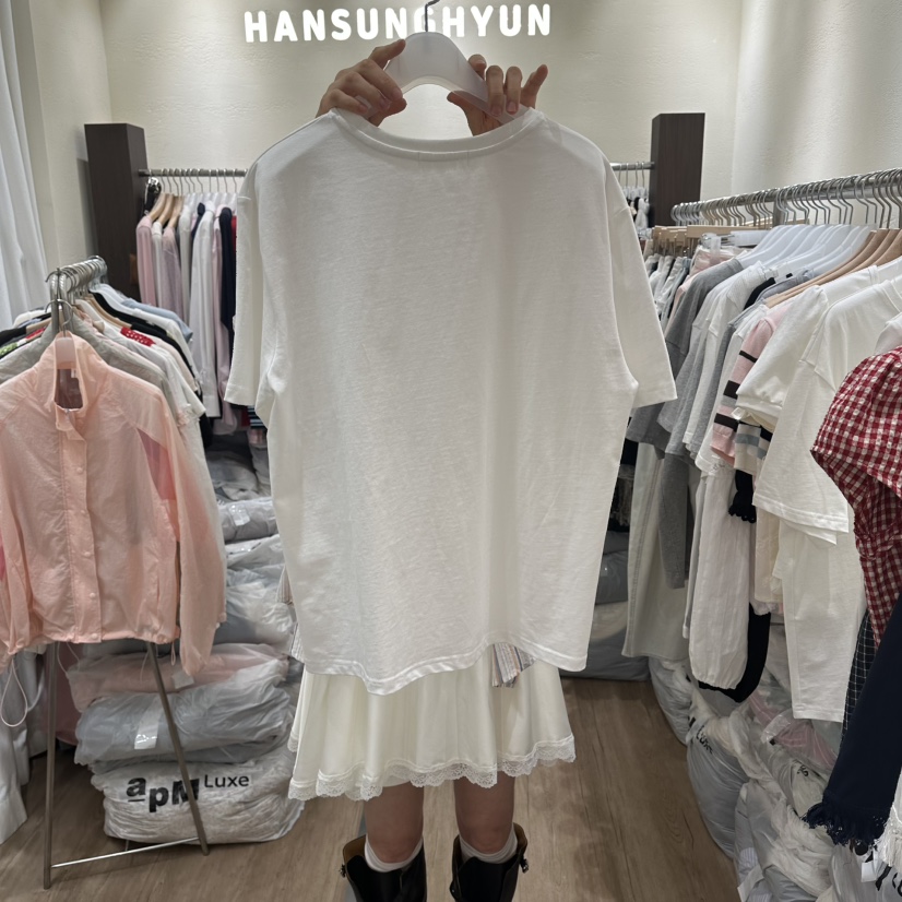 HANSUNGHYUN韓國代購女裝新品推薦熱賣26春夏26夏季T恤棉HANSUNGHYUNT恤