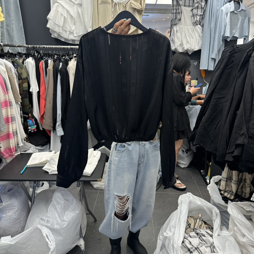 A-DEL東大門實拍韓國女士新品職業人氣26夏季襯衫蕾絲衫A-DEL襯衫/蕾絲衫