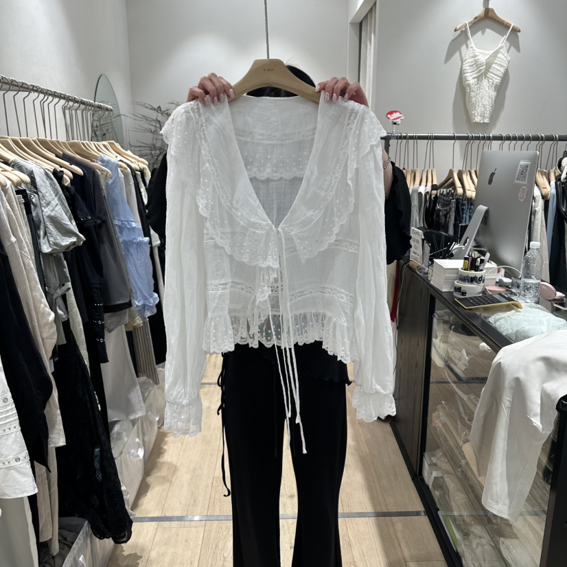 DDAY韓國直郵女裝新款休閑26春夏熱賣推薦職業襯衫蕾絲衫DDAY襯衫/蕾絲衫圖色1