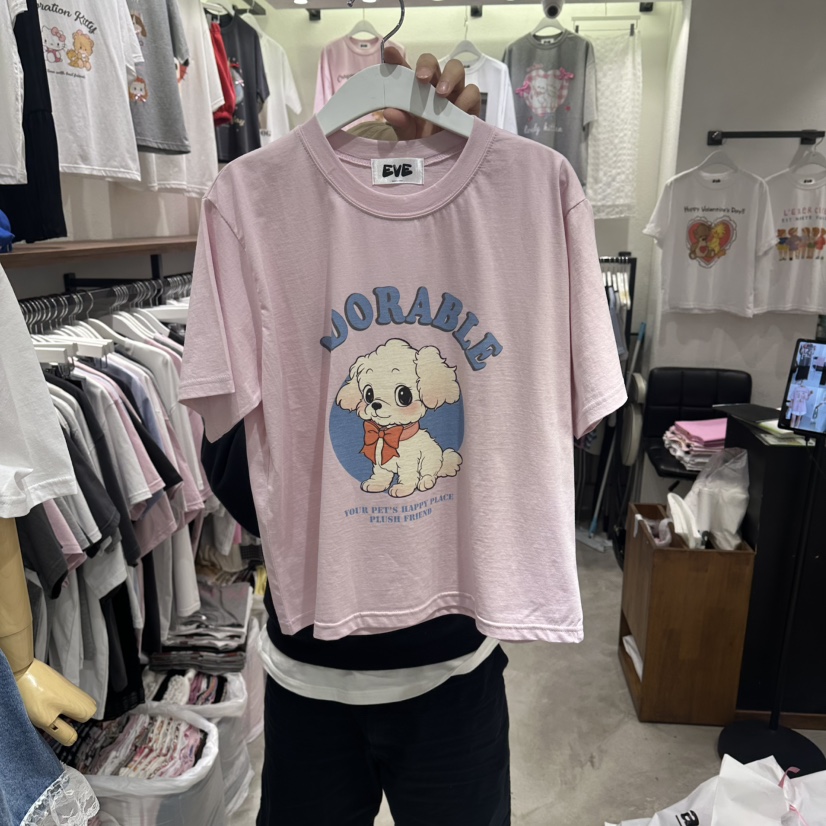 EVE韓國直郵實拍女裝新品26夏季職業時尚熱賣26春夏人氣T恤EVET恤圖色3