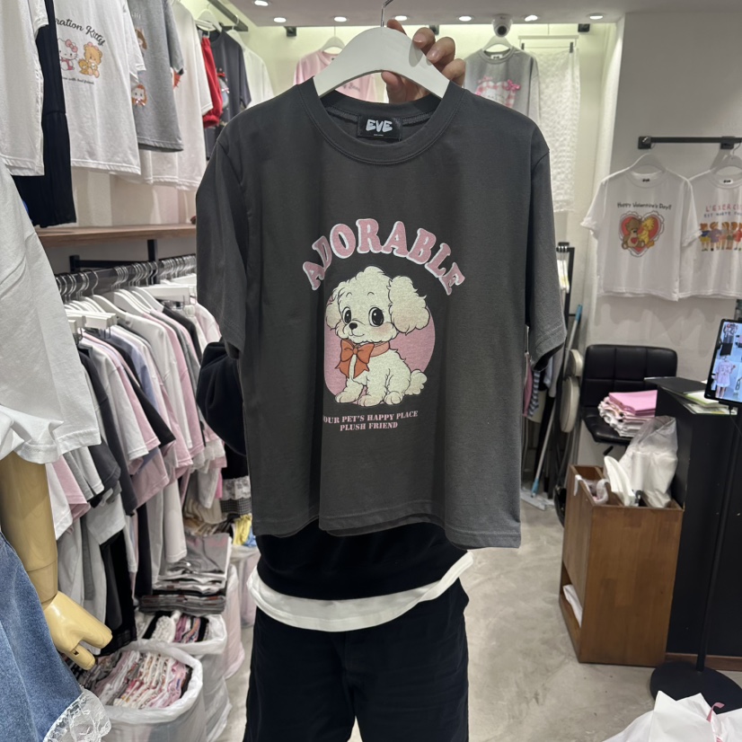 EVE韓國直郵實拍女裝新品26夏季職業時尚熱賣26春夏人氣T恤EVET恤圖色4