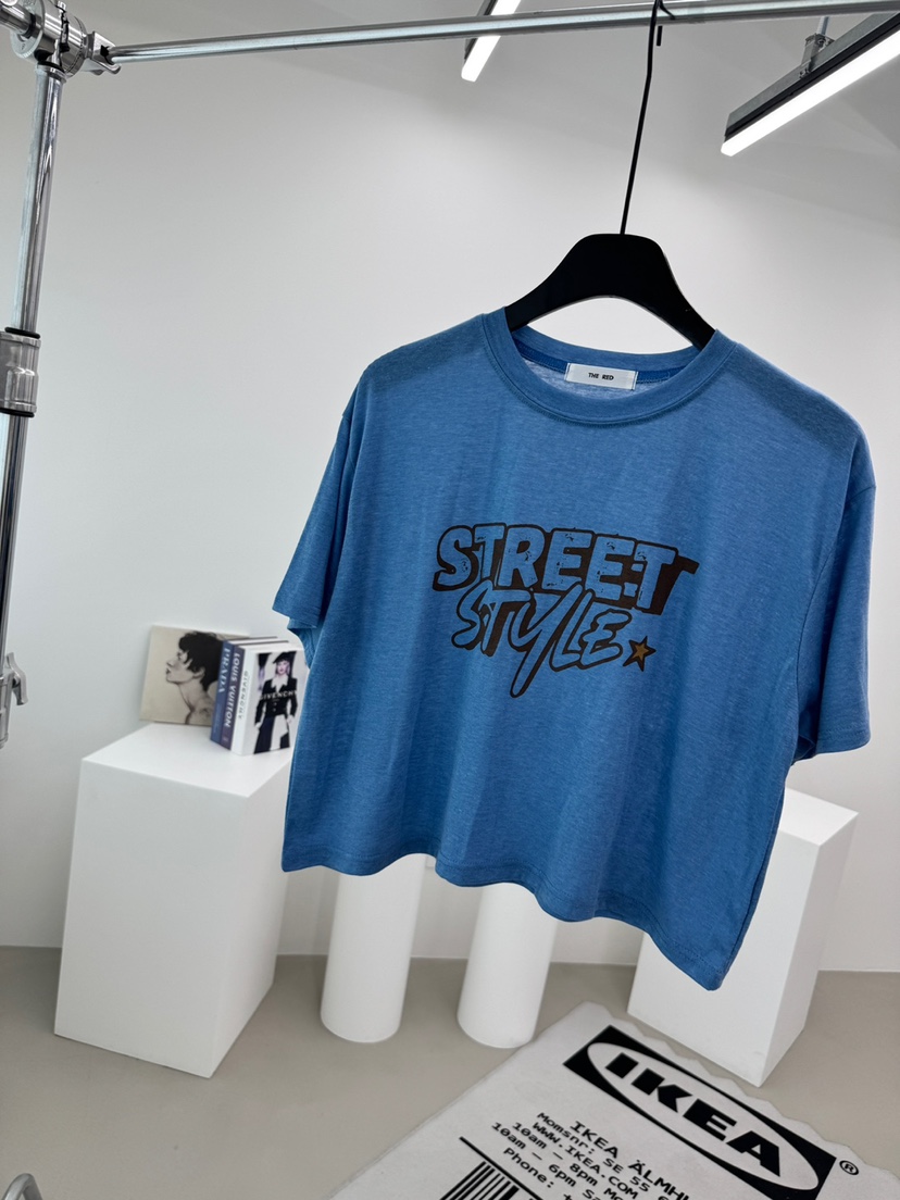 RED-A韓國直郵女士新品人氣26春夏熱賣推薦休閑時尚26夏季T恤RED-AT恤圖色2