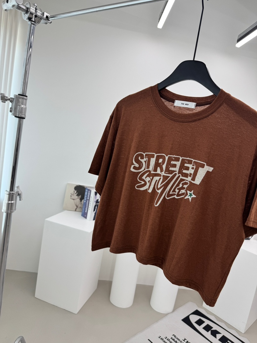 RED-A韓國直郵女士新品人氣26春夏熱賣推薦休閑時尚26夏季T恤RED-AT恤圖色3