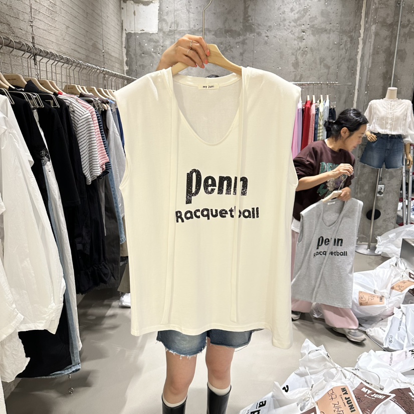 JUNI韓國代購女士新款推薦時尚26夏季人氣休閑熱賣吊帶背心my juni吊帶/背心圖色1