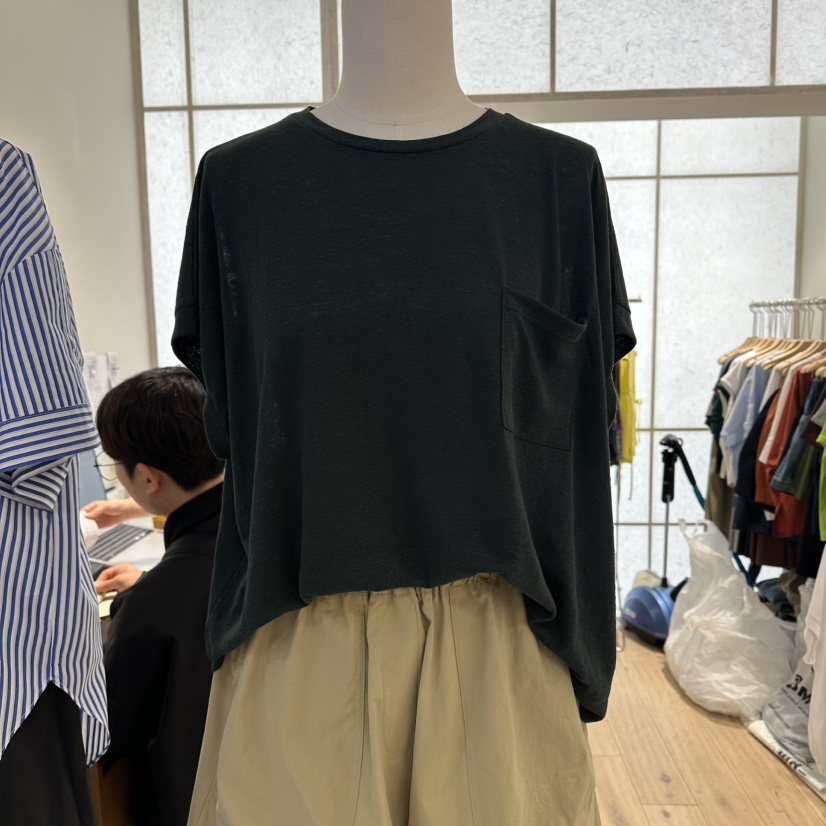 REVE-L韓國東大門直郵女裝新品人氣26春夏休閑T恤亞麻布REVE-LT恤圖色4