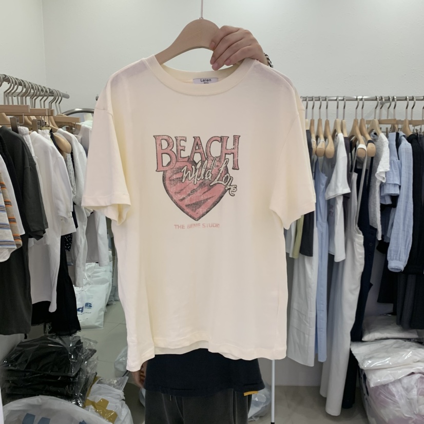 LELEN韓國東大門直郵女裝新品26夏季人氣時尚熱賣休閑T恤LELENT恤圖色1