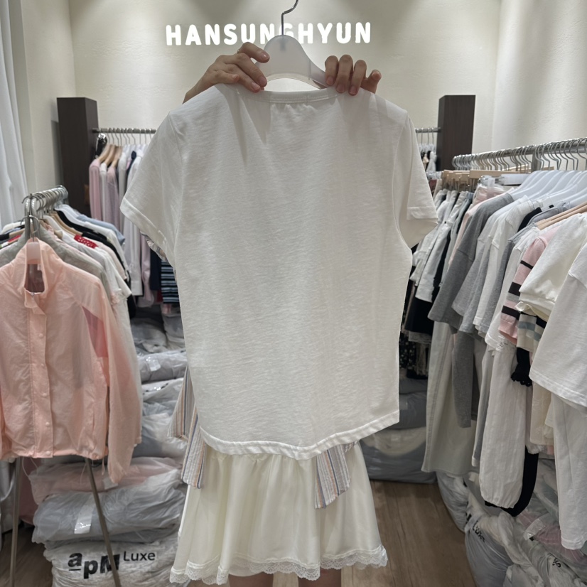 HANSUNGHYUN韓國東大門代購女士新品熱賣26春夏職業T恤棉質HANSUNGHYUNT恤