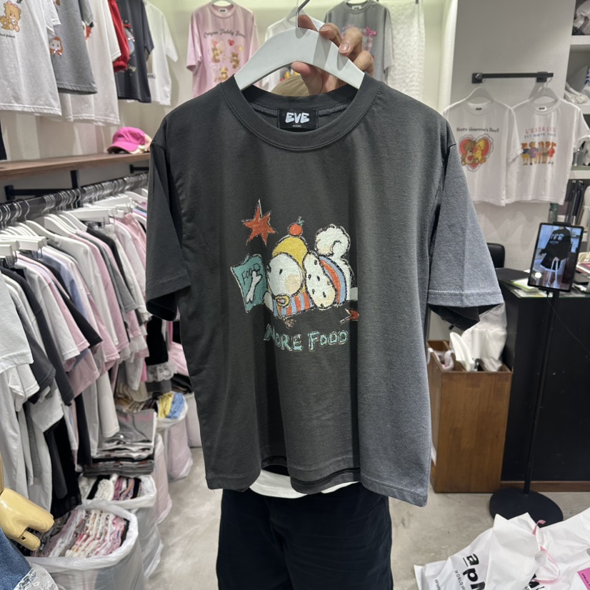 EVE韓國東大門直郵女士新品26春夏職業休閑推薦熱賣26夏季T恤EVET恤圖色3