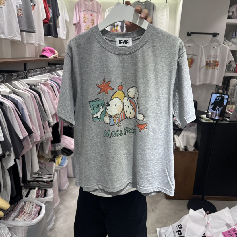 EVE韓國東大門直郵女士新品26春夏職業休閑推薦熱賣26夏季T恤EVET恤圖色4