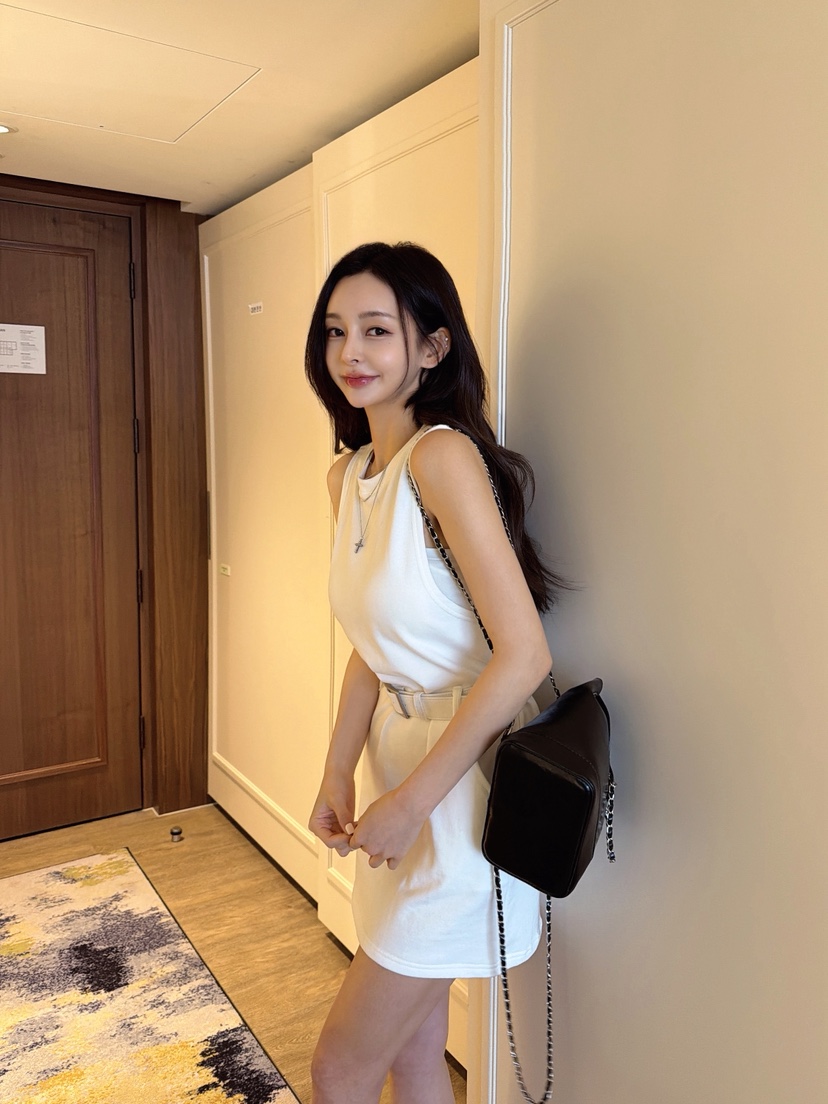 CLOTH韓國東大門代購女士新品人氣時尚連衣裙含腰帶柔軟羅紋CLOTH連衣裙