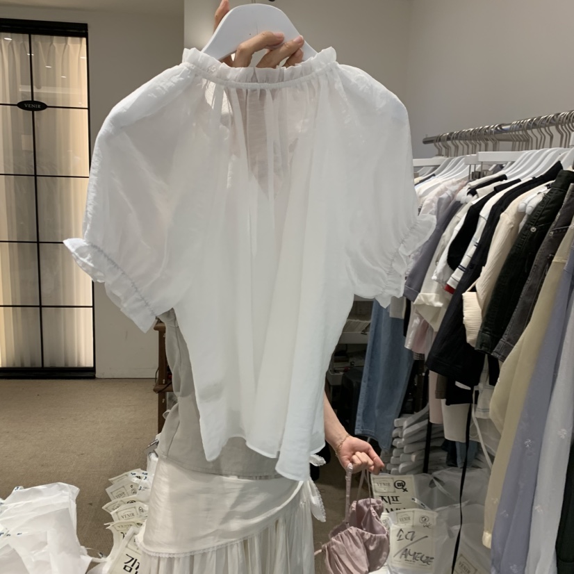 VENIR-a韓國直郵女裝新款推薦休閑26夏季熱賣襯衫蕾絲衫VENIR-a襯衫/蕾絲衫