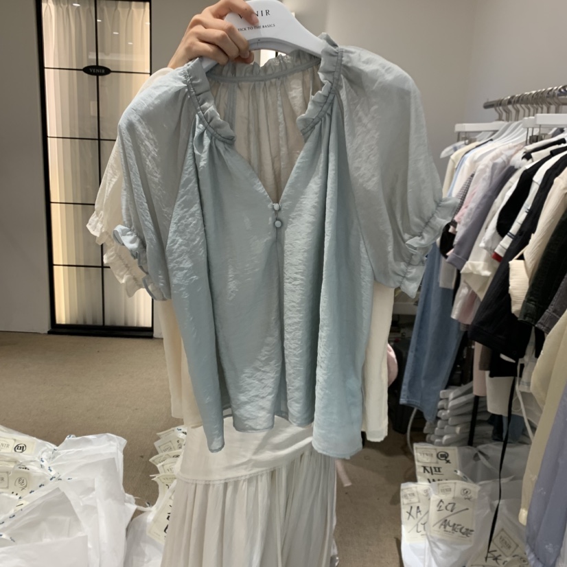 VENIR-a韓國直郵女裝新款推薦休閑26夏季熱賣襯衫蕾絲衫VENIR-a襯衫/蕾絲衫圖色2
