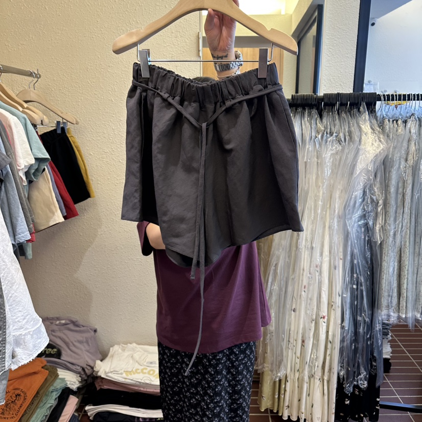 CHOI-L韓國東大門代購女裝新品時尚職業推薦短褲高腰亞麻CHOI短褲圖色4