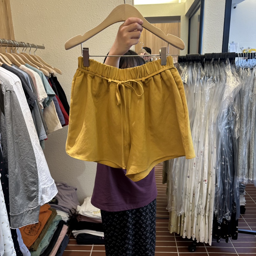 CHOI-L韓國東大門代購女裝新品時尚職業推薦短褲高腰亞麻CHOI短褲圖色6