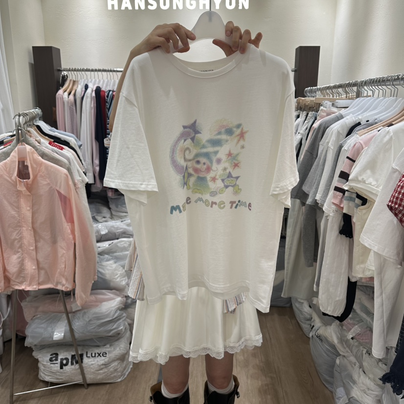 HANSUNGHYUN韓國直郵實拍女裝新品熱賣職業26春夏T恤棉質HANSUNGHYUNT恤圖色1