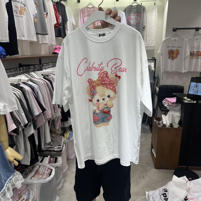 EVE東大門實拍韓國女裝新品休閑推薦26春夏時尚熱賣人氣T恤EVET恤圖色1