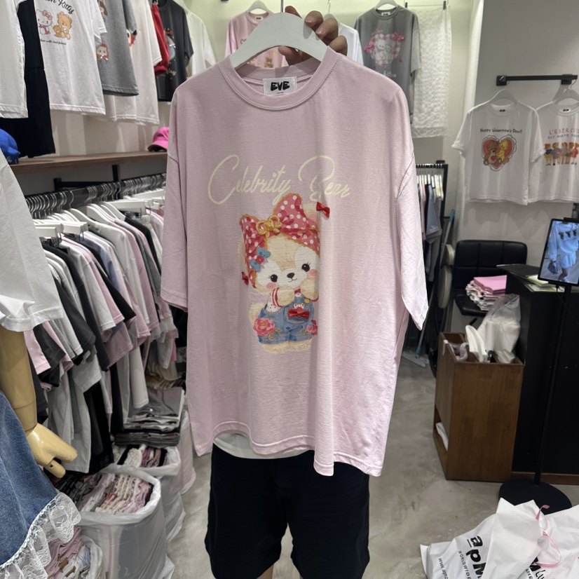 EVE東大門實拍韓國女裝新品休閑推薦26春夏時尚熱賣人氣T恤EVET恤圖色2
