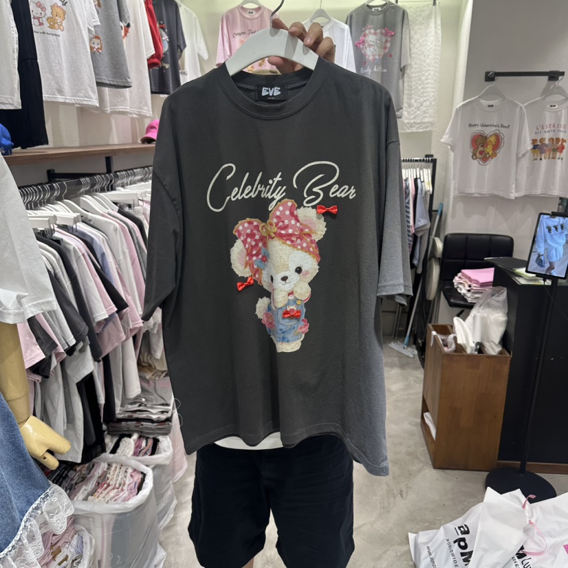 EVE東大門實拍韓國女裝新品休閑推薦26春夏時尚熱賣人氣T恤EVET恤圖色3