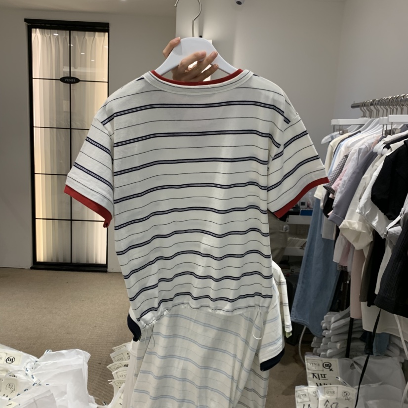 VENIR-a韓國直郵女士新品26夏季職業26春夏推薦人氣休閑T恤VENIR-aT恤