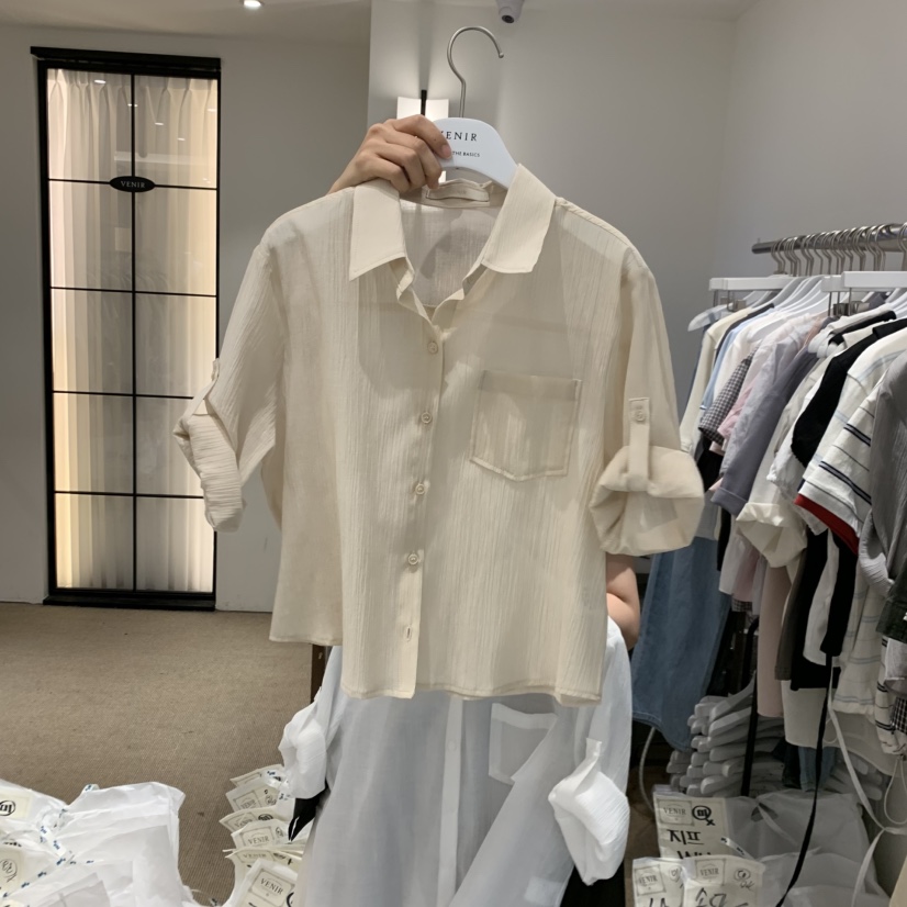 VENIR-a韓國直郵實拍女裝新品時尚推薦休閑人氣襯衫蕾絲衫VENIR-a襯衫/蕾絲衫圖色2