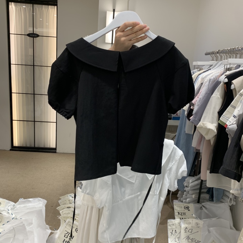 VENIR-a韓國直郵實拍女士新款熱賣休閑26春夏襯衫蕾絲衫VENIR-a襯衫/蕾絲衫