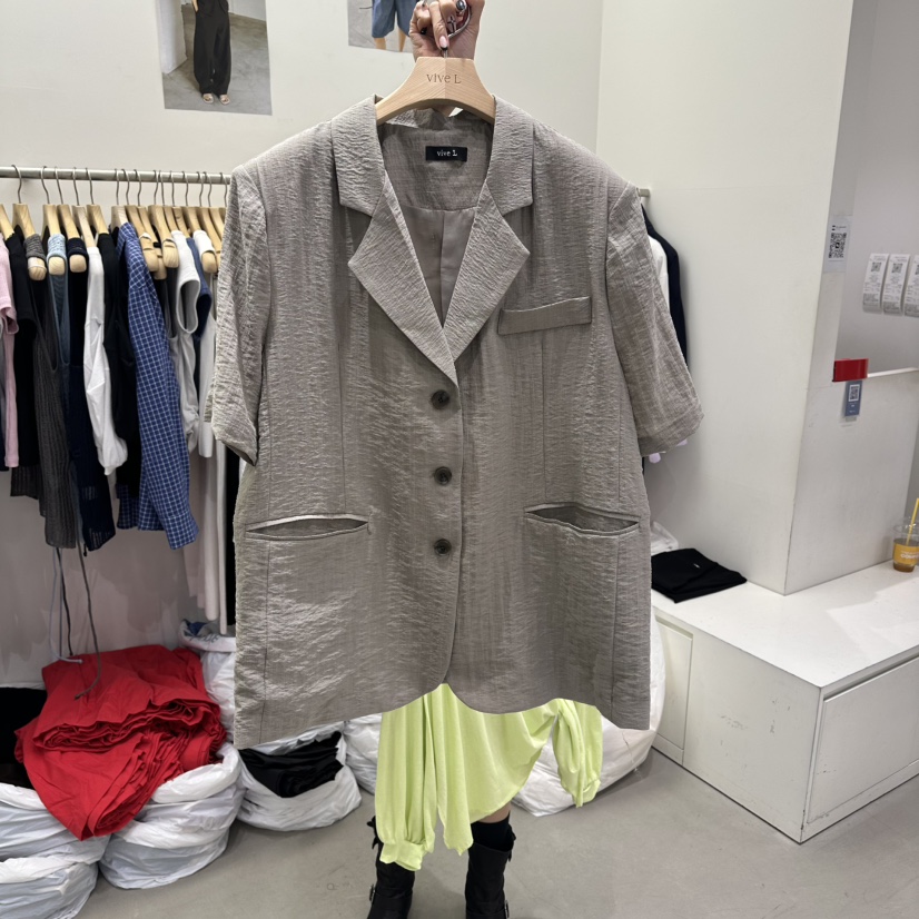 VIVEL韓國直郵女裝新品休閑26春夏時尚熱賣職業推薦人氣夾克VIVEL夾克圖色2