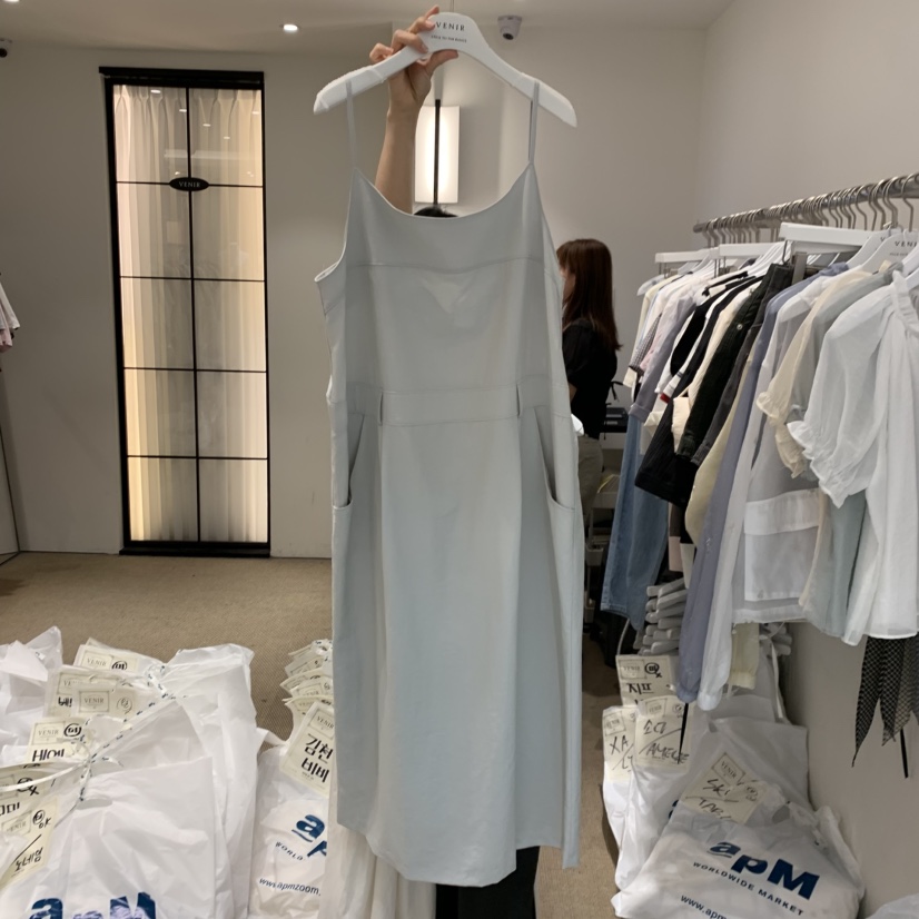 VENIR-a韓國直郵實拍女士新品26春夏連衣裙不含內搭含腰帶VENIR-a連衣裙