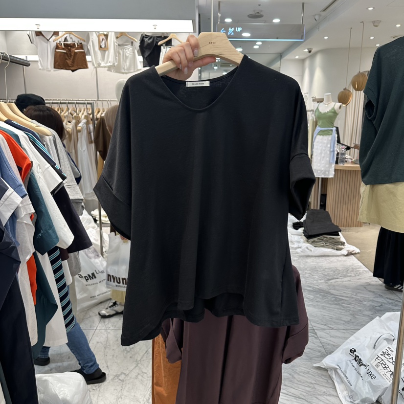 REVE-L韓國直郵實拍女士新款人氣時尚熱賣推薦休閑26夏季T恤REVE-LT恤圖色4