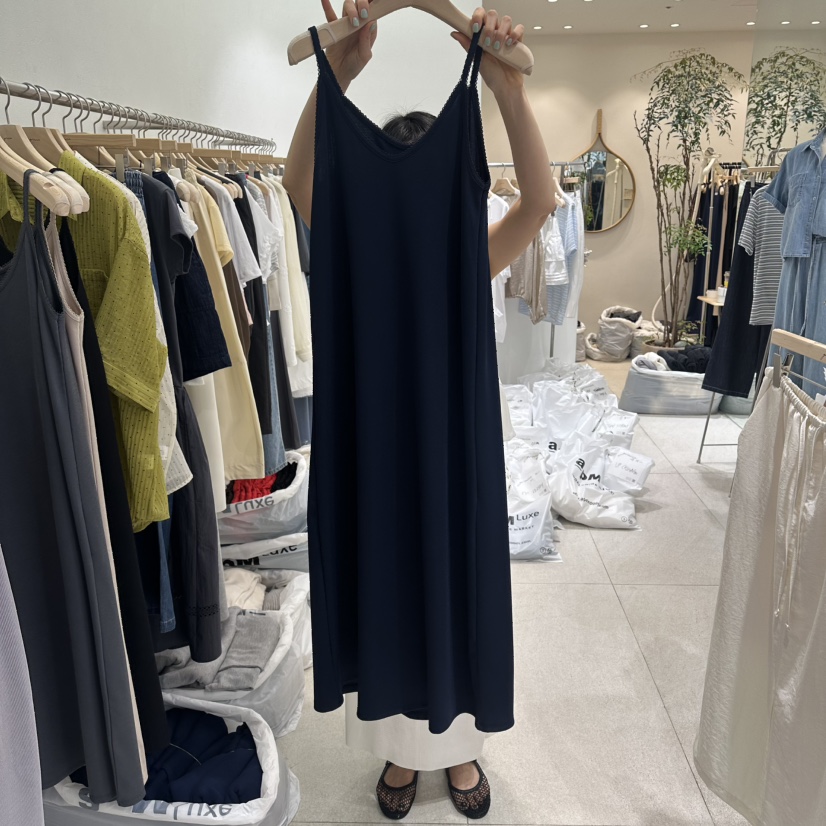 GRACIA韓國東大門代購女裝新品時尚休閑人氣熱賣26夏季連衣裙GRACIA連衣裙圖色2深藍色