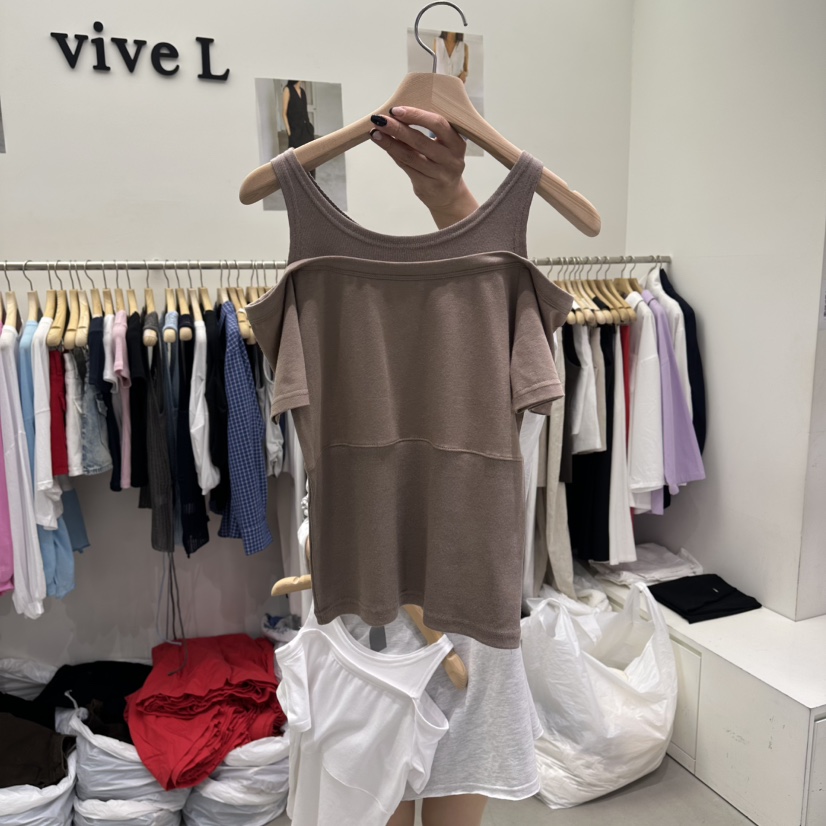 VIVEL韓國直郵女裝新款熱賣26春夏推薦休閑人氣職業吊帶背心VIVEL吊帶/背心圖色2