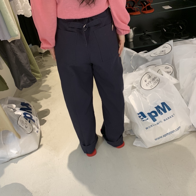 PLATE韓國東大門直郵女士新品推薦職業休閑褲不含腰帶人字紋PLATE休閑褲