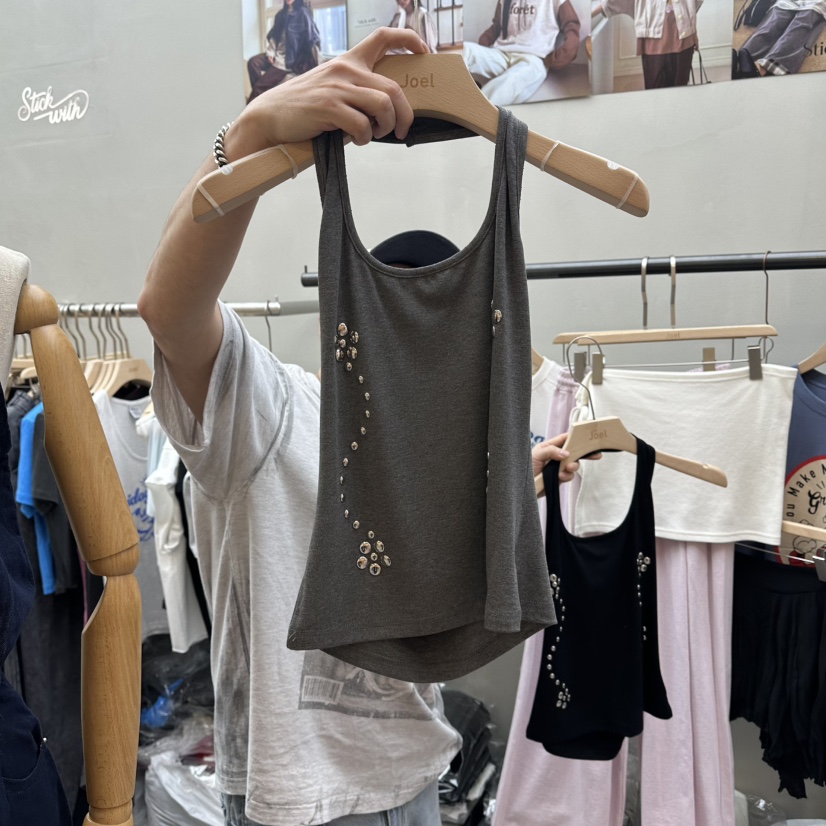 STICK WITH韓國直郵實拍女裝新款熱賣時尚職業人氣吊帶背心STICK WITH吊帶/背心圖色2