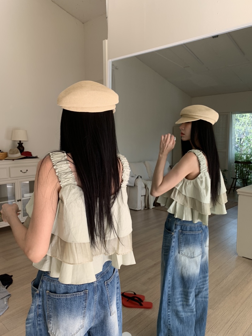 BADCALM韓國直郵女裝新款26春夏時尚人氣職業吊帶背心多層BADCALM吊帶/背心