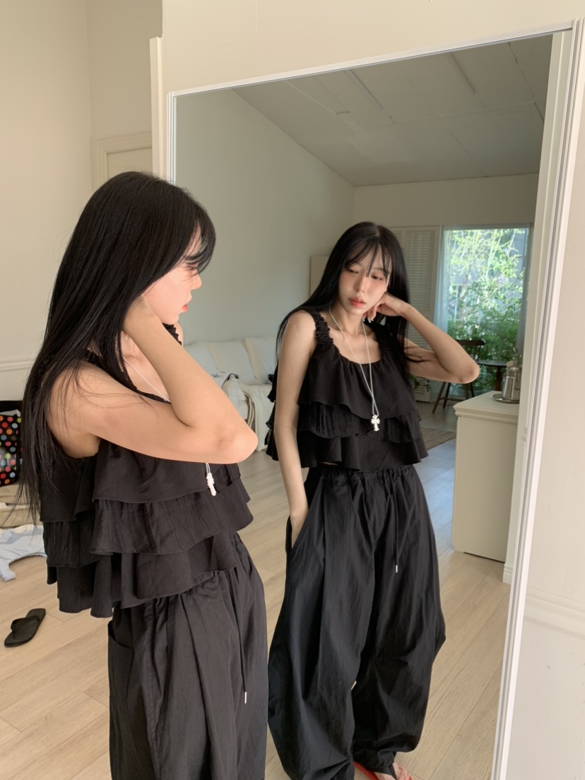 BADCALM韓國直郵女裝新款26春夏時尚人氣職業吊帶背心多層BADCALM吊帶/背心