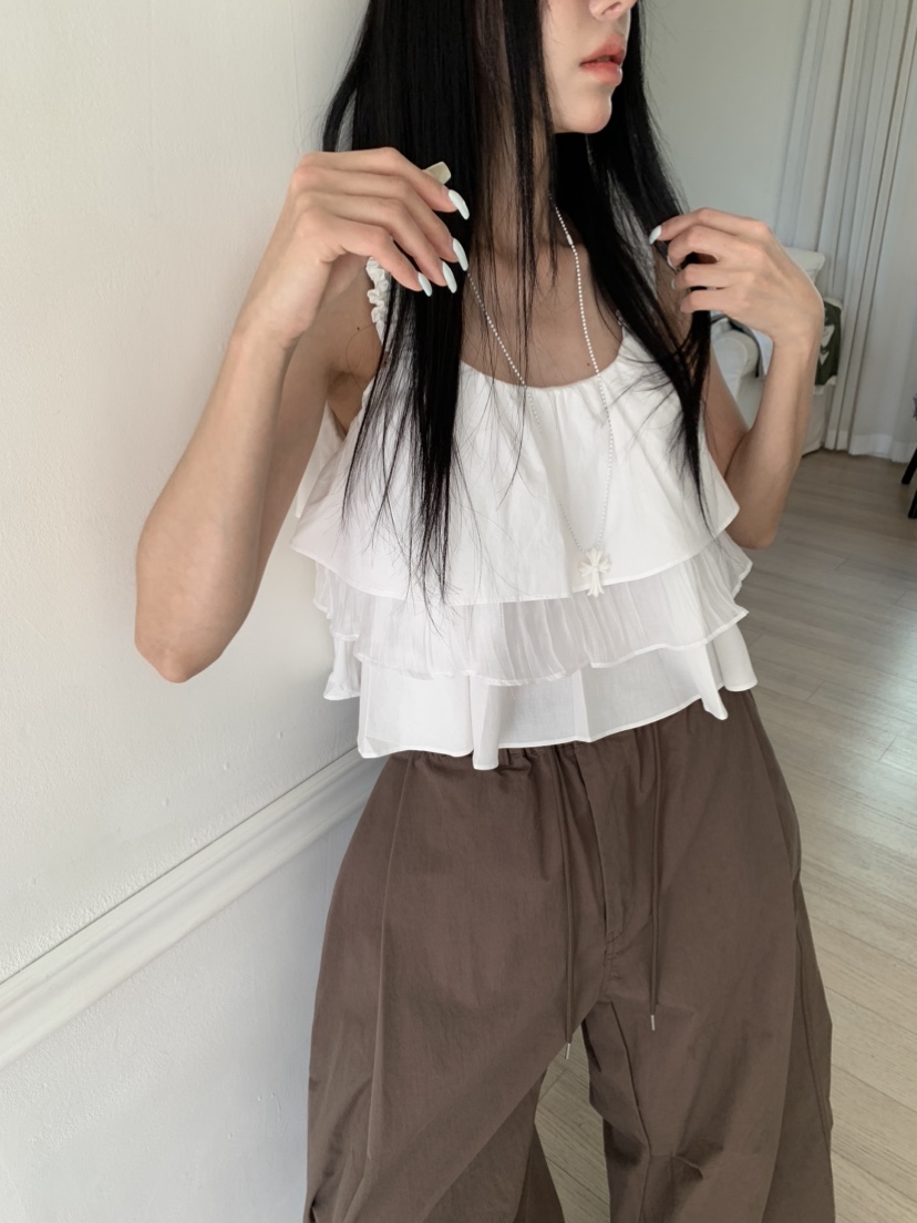 BADCALM韓國直郵女裝新款26春夏時尚人氣職業吊帶背心多層BADCALM吊帶/背心圖色1