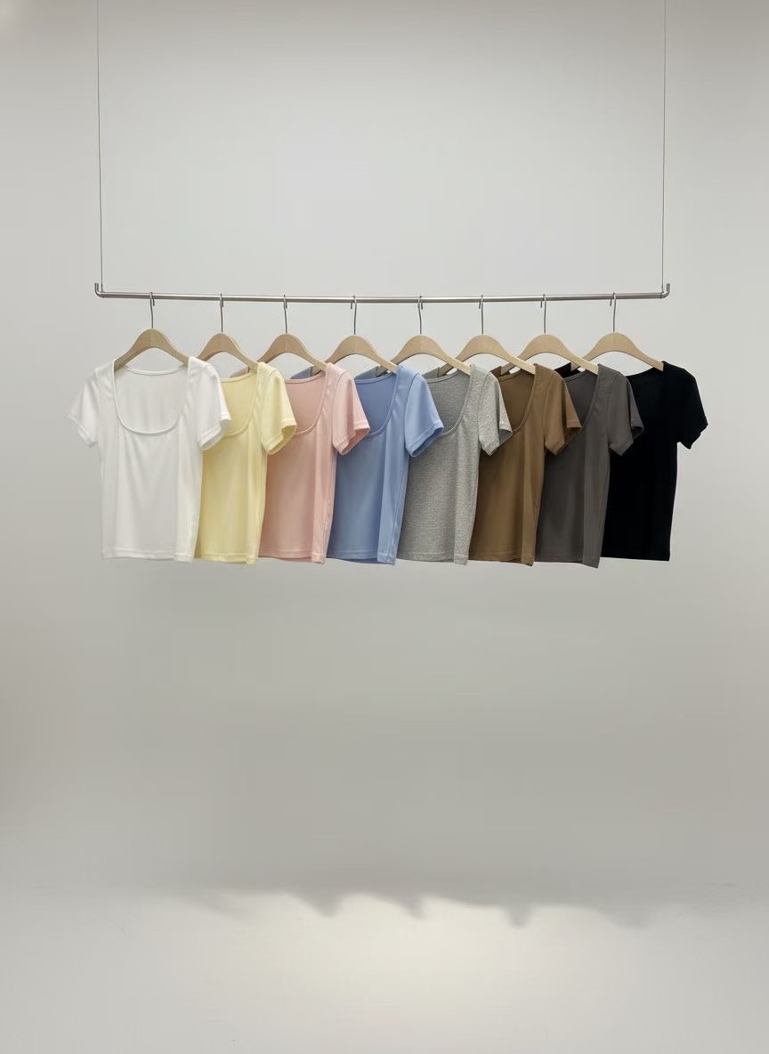 A.ME韓國代購女士新品推薦人氣職業時尚26春夏26夏季T恤A.MET恤圖色8左八色
