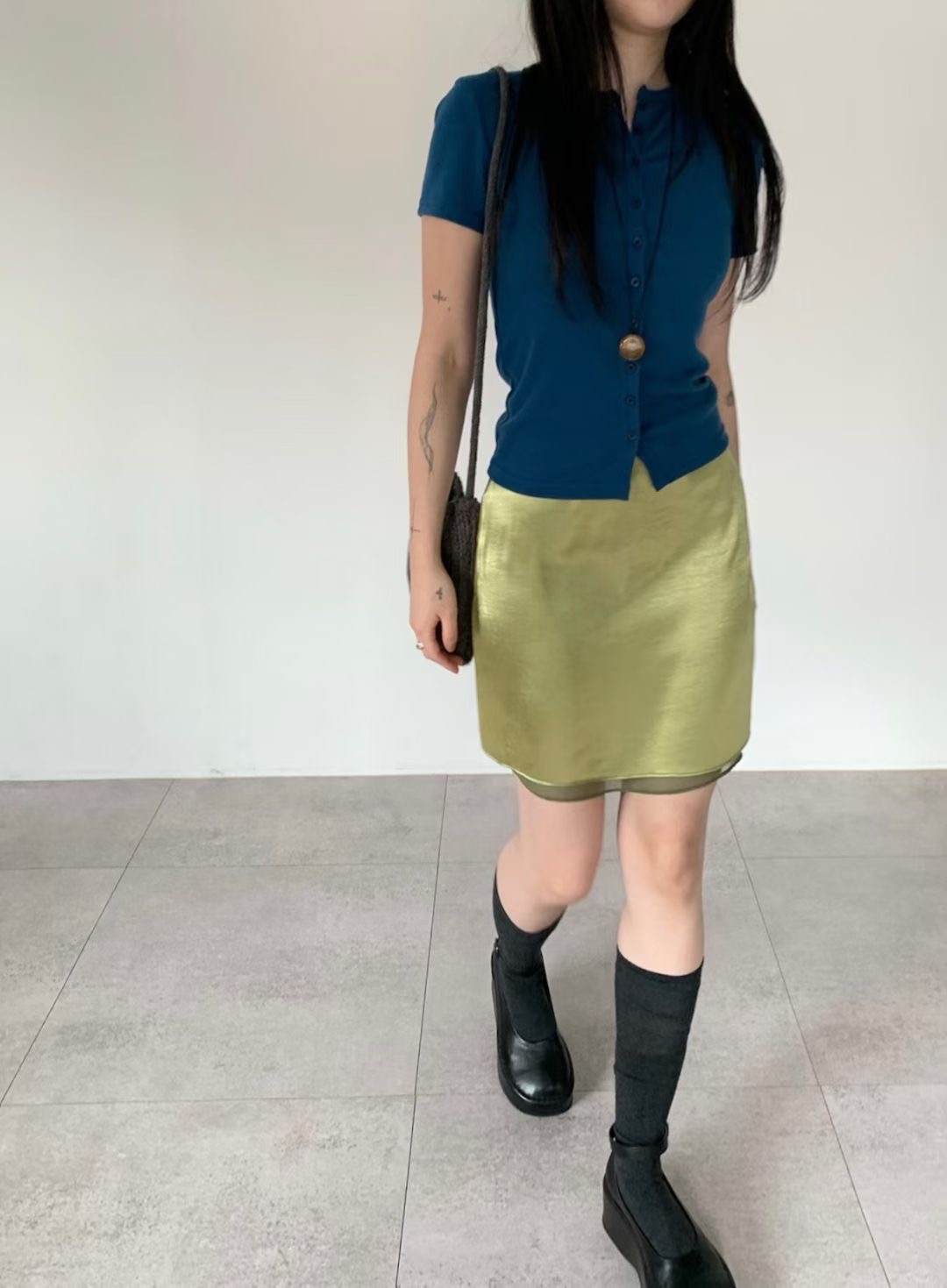 A.ME韓國東大門直郵女裝新款熱賣26春夏職業半身裙中短裙A.ME半身裙/中短裙