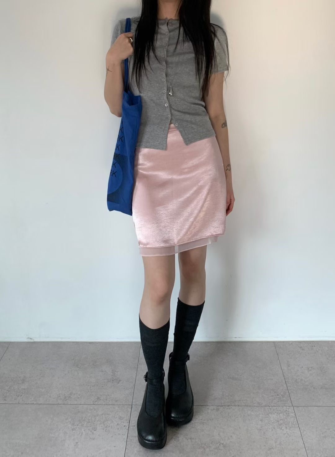 A.ME韓國東大門直郵女裝新款熱賣26春夏職業半身裙中短裙A.ME半身裙/中短裙圖色2