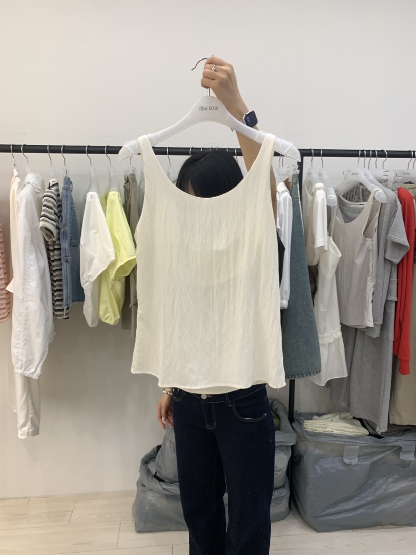 CEDARWOOD韓國直郵女士新款26夏季推薦人氣熱賣休閑吊帶背心CEDAR WOOD吊帶/背心圖色1