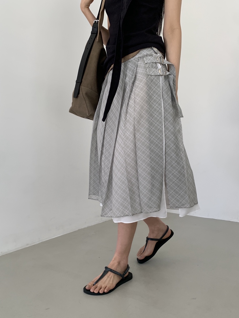 MURMUR韓國直郵實拍女士新品26夏季休閑推薦半身裙中短裙MURMUR半身裙/中短裙