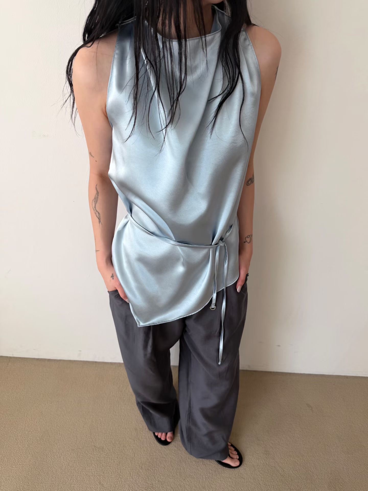 A.ME韓國直郵實拍女裝新款休閑26春夏時尚推薦職業吊帶背心A.ME吊帶/背心