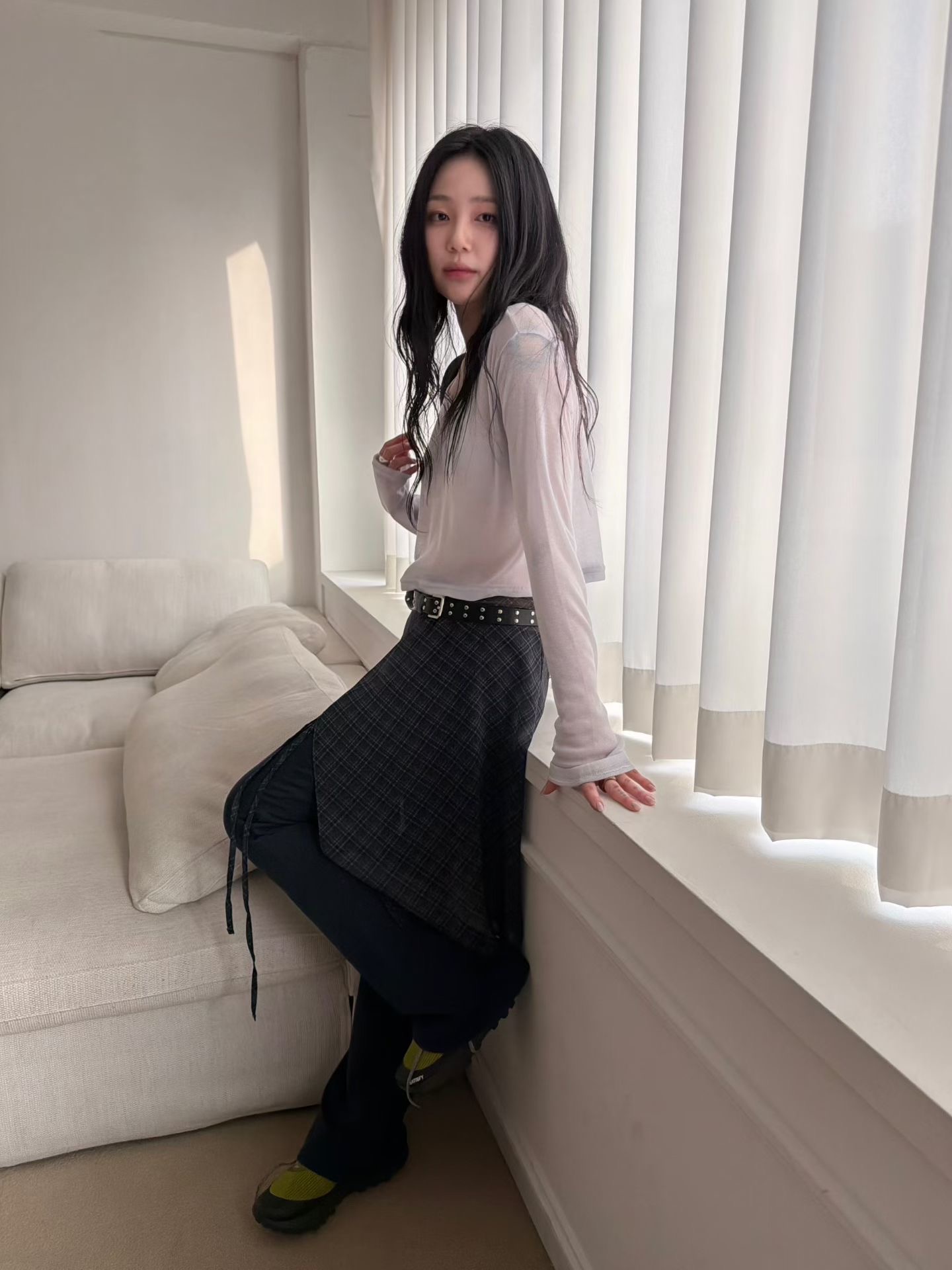 A.ME韓國直郵女士新品休閑職業推薦熱賣26夏季26春夏長袖T恤A.ME長袖T恤
