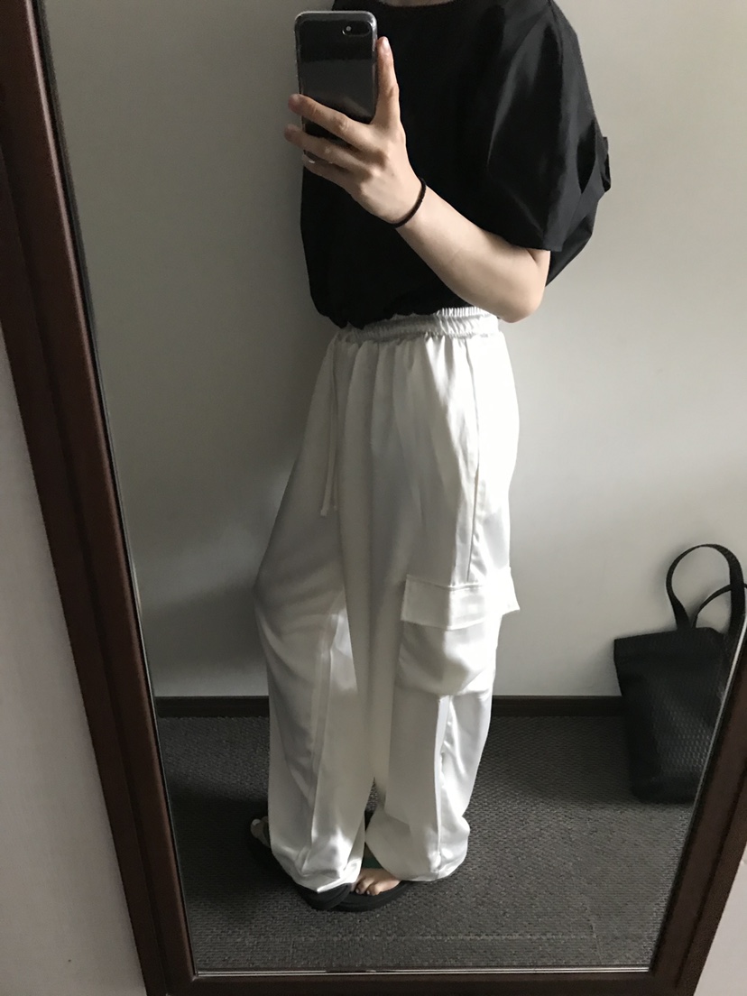 CEDARWOOD韓國東大門直郵女士新款時尚推薦褲子工裝褲緞面CEDAR WOOD褲子