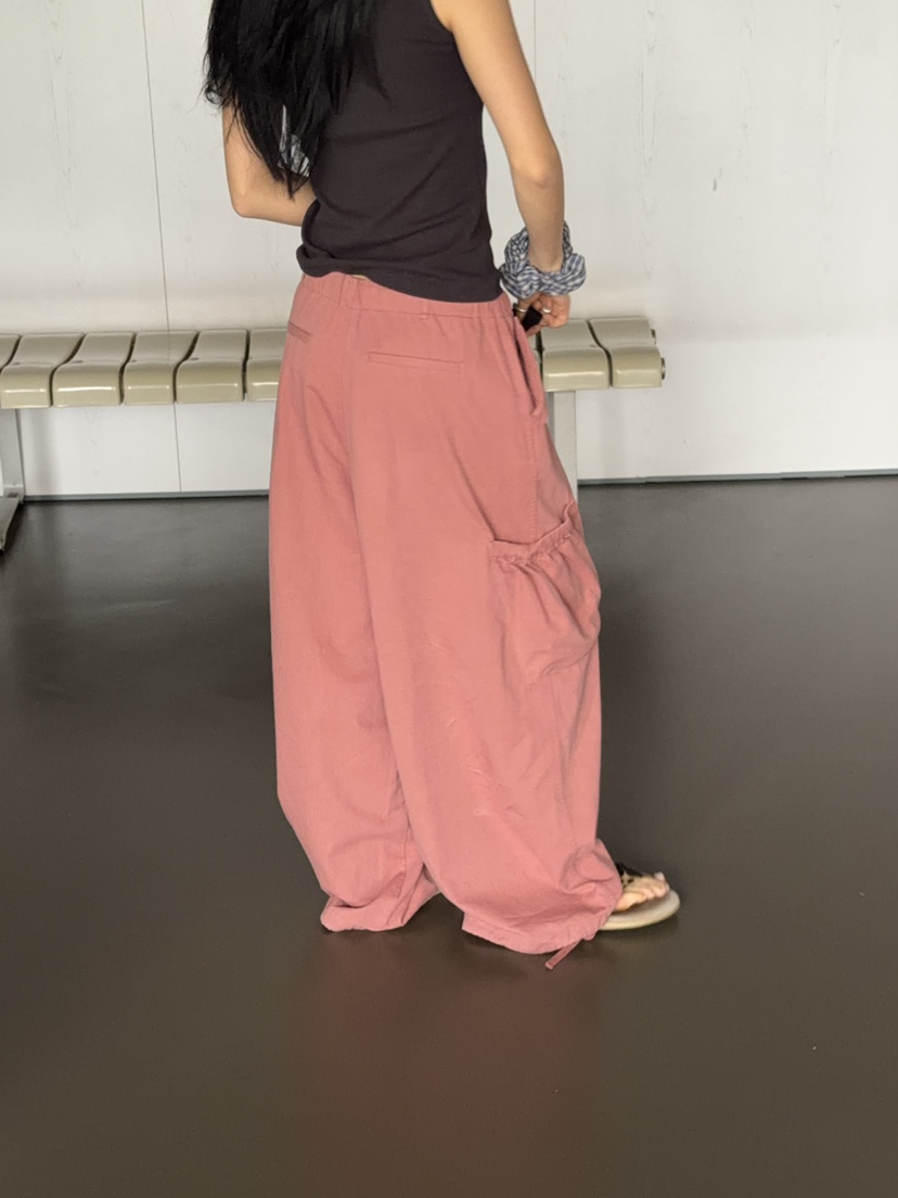 SUNDER MARKET韓國東大門直郵女裝新品熱賣休閑褲口袋束帶SUNDER MARKET休閑褲