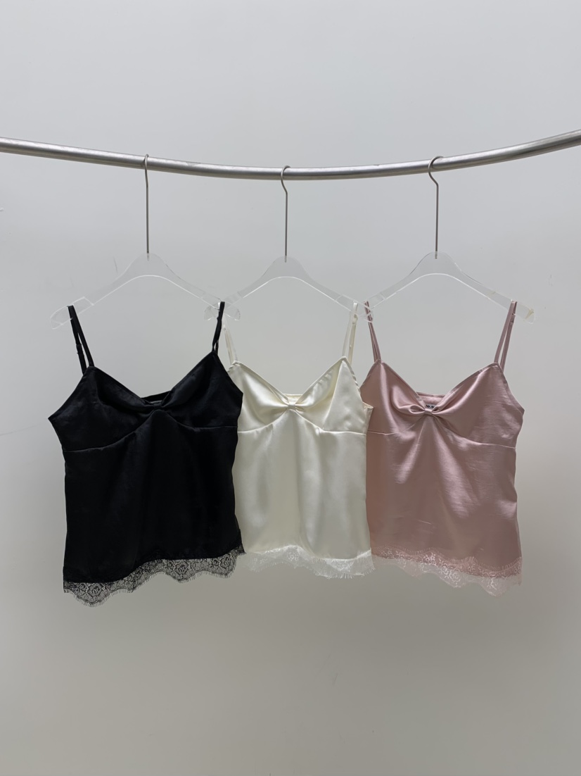 SEOLO韓國直郵實拍女士新品人氣休閑職業吊帶背心蕾絲絲帶Seolo seoul吊帶/背心圖色3左二色
